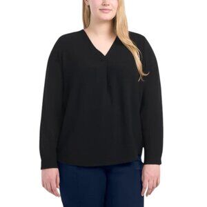 🍀 NWOT Dalia Long Sleeve Crepe Blouse | Black